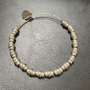 Alex & Ani Silver beaded bangle